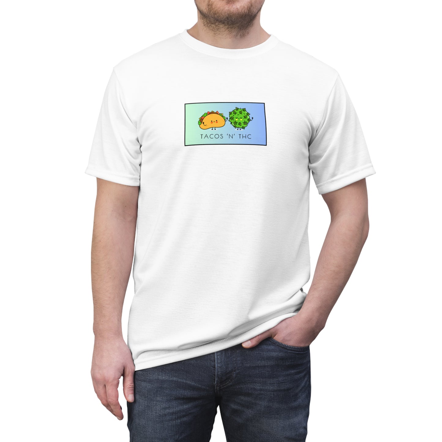T-Shirt - Tacos and THC Unisex Cut & Sew Tee