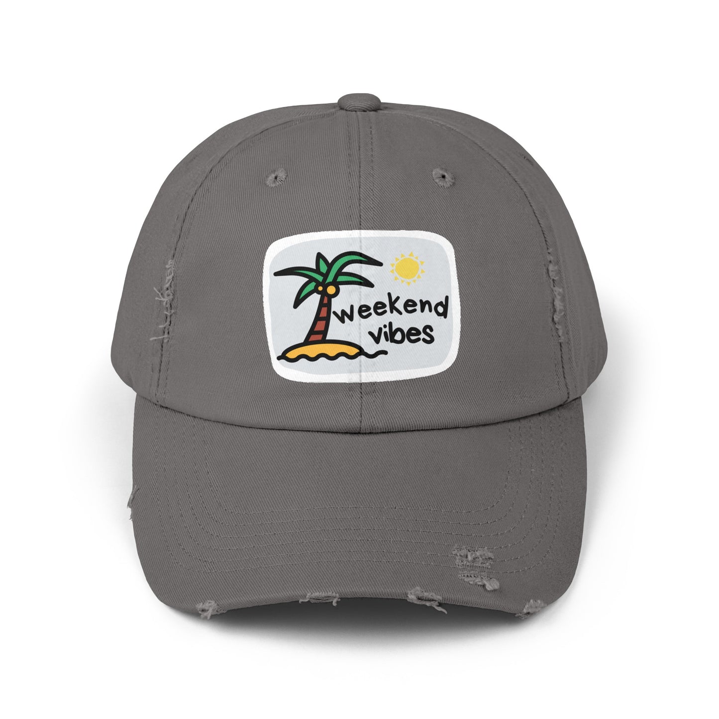 Weekend Beach Vibes Unisex Distressed Cap