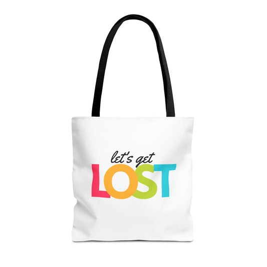 Let's Get Lost Tote Bag (AOP)