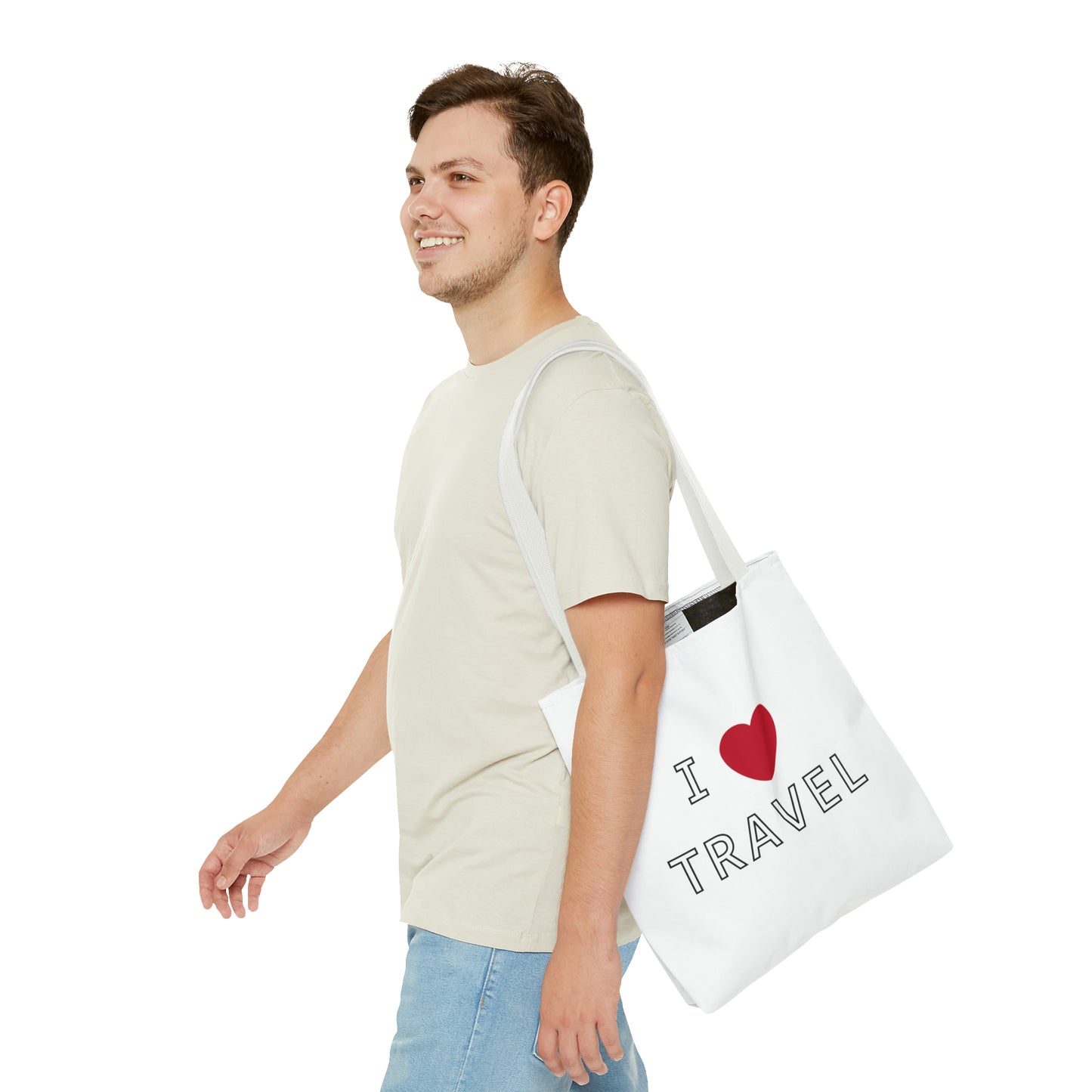 I Love Travel Carry On Tote Bag (AOP)