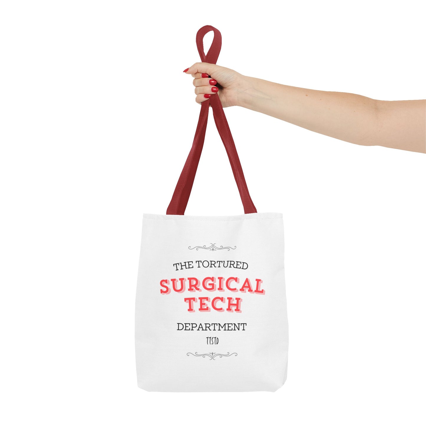 Tortured Surgical Tech Department Tote Bag (AOP)