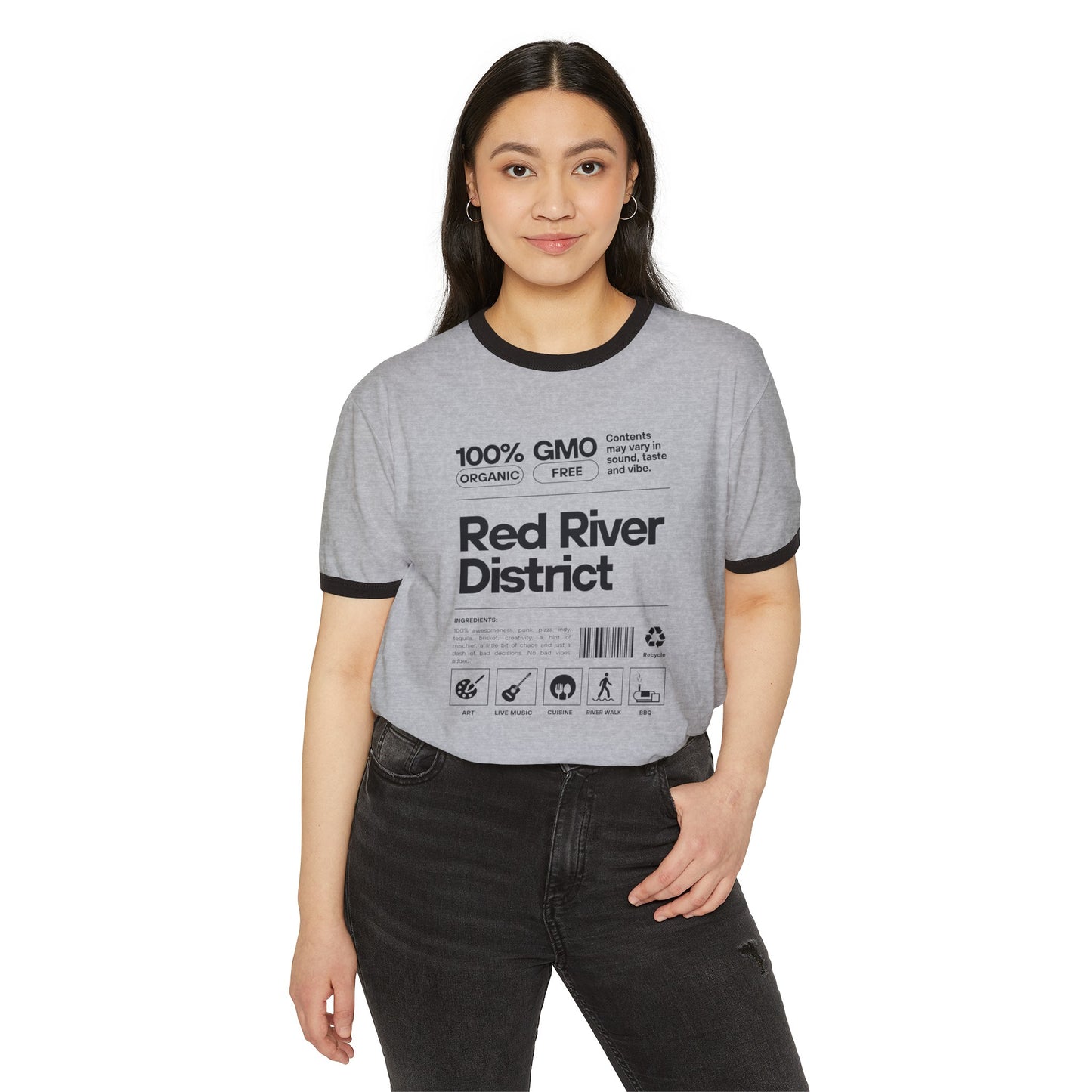 Red River District Unisex Cotton Ringer T-Shirt