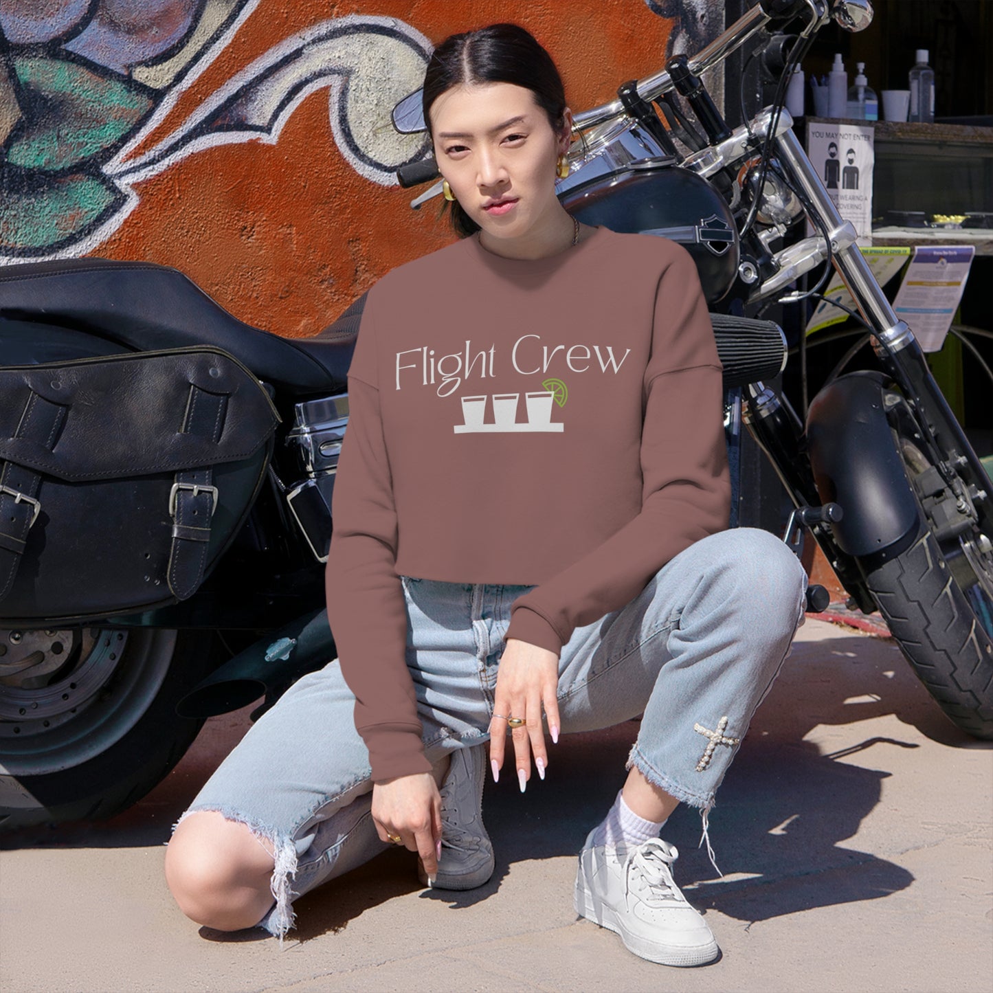 Flight Crew Women's Cropped Sweatshirt