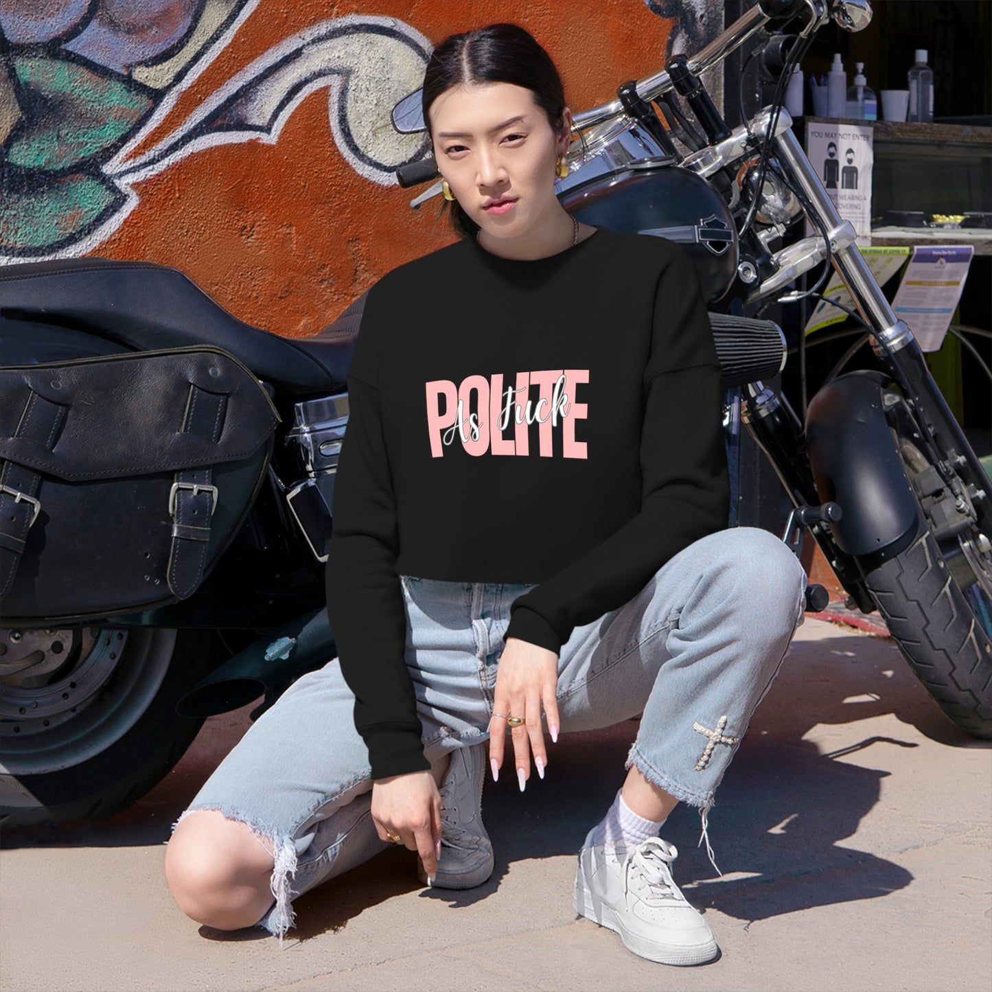 Polite AF Women's Cropped Sweatshirt