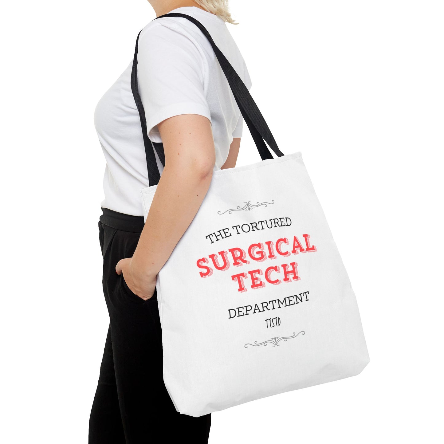 Tortured Surgical Tech Department Tote Bag (AOP)