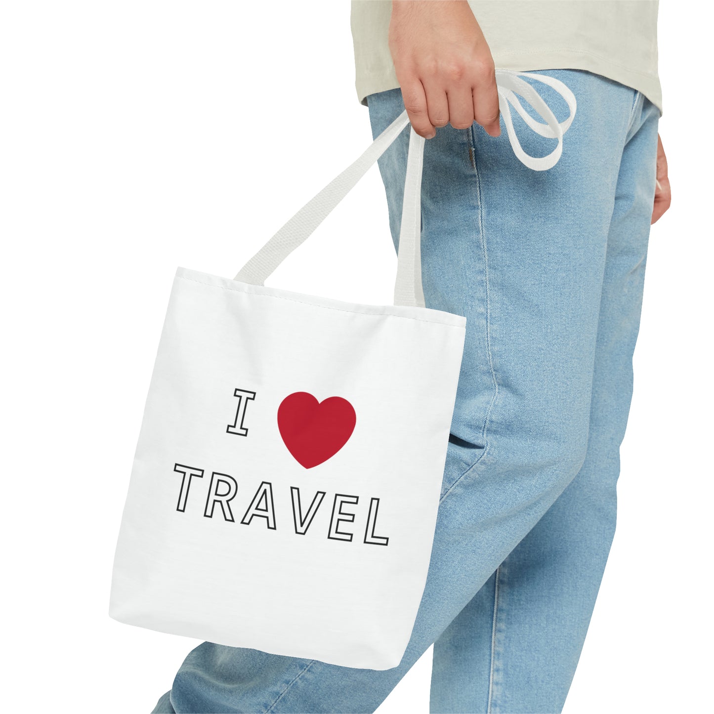 I Love Travel Carry On Tote Bag (AOP)