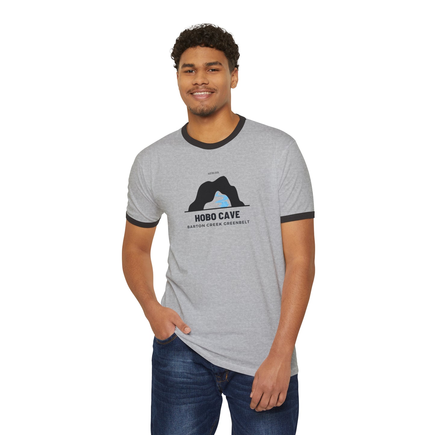 Hobo Cave Unisex Cotton Ringer T-Shirt