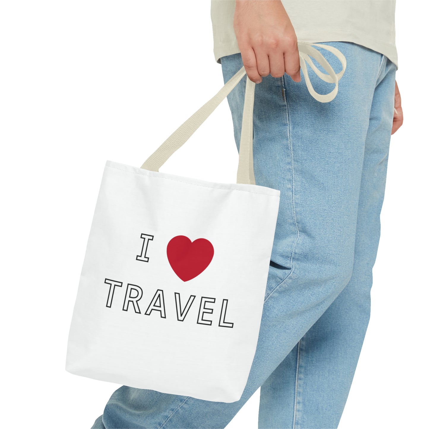 I Love Travel Carry On Tote Bag (AOP)