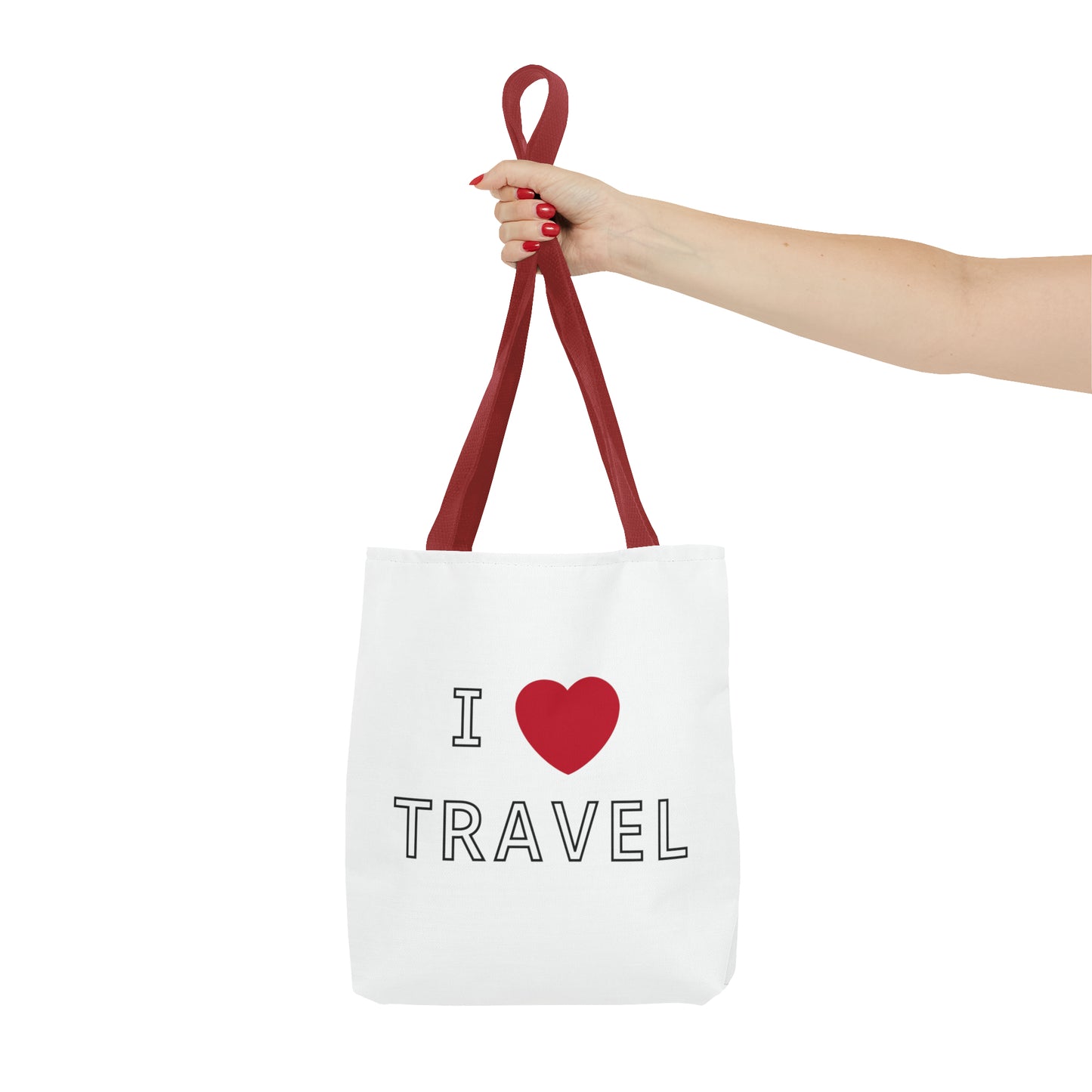 I Love Travel Carry On Tote Bag (AOP)