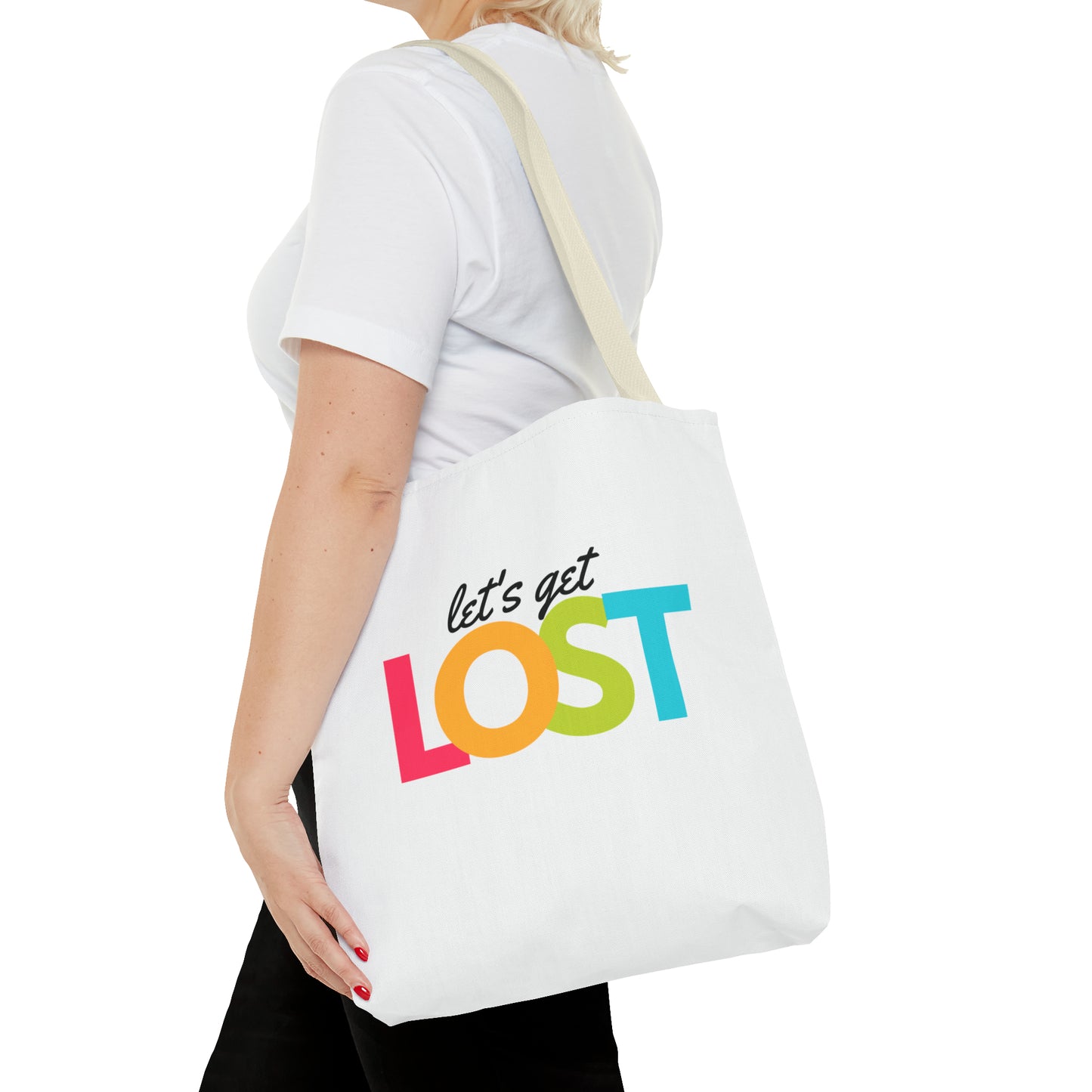 Let's Get Lost Tote Bag (AOP)