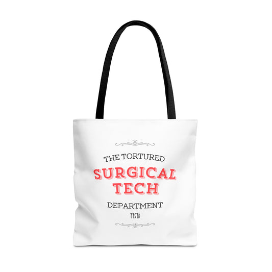 Tortured Surgical Tech Department Tote Bag (AOP)