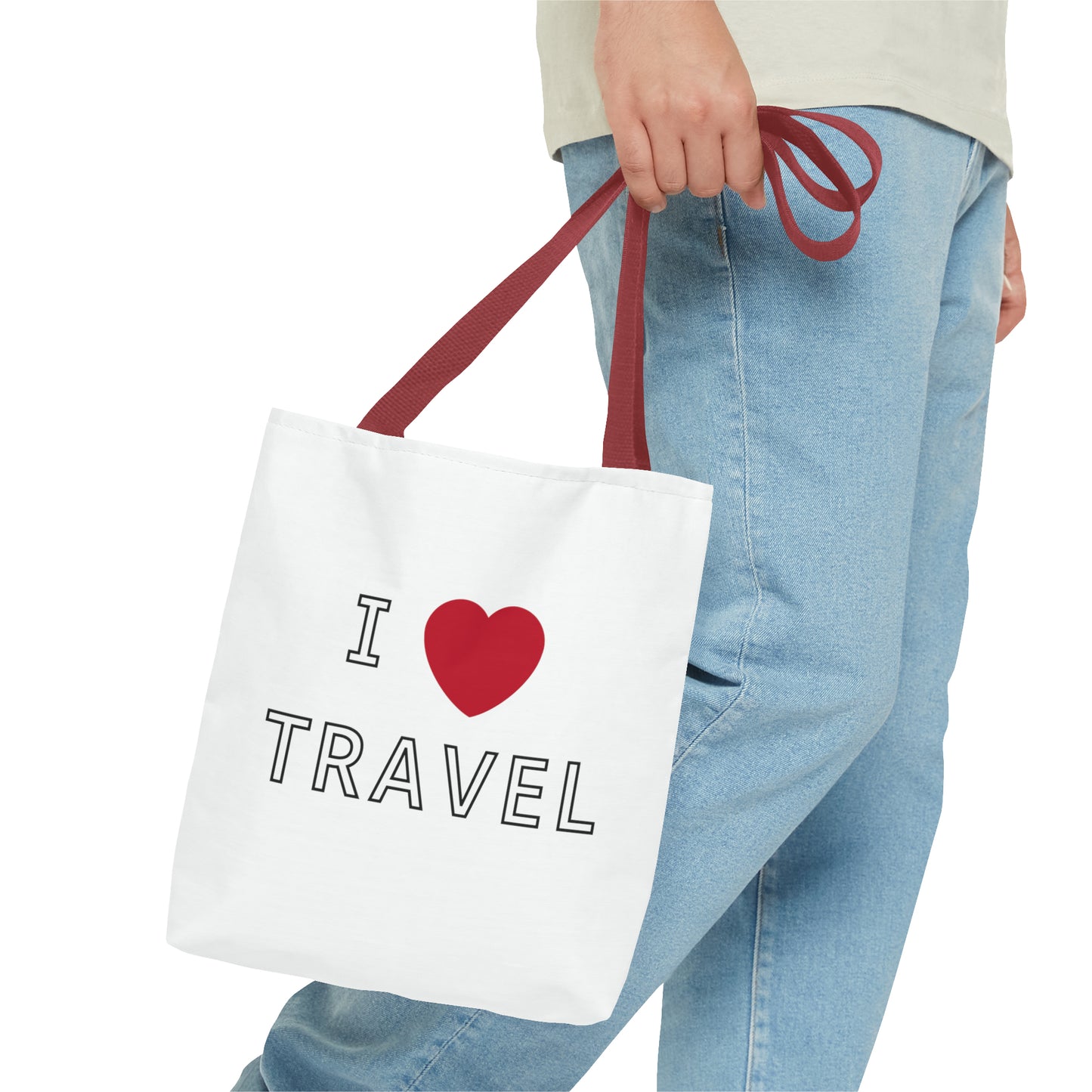 I Love Travel Carry On Tote Bag (AOP)