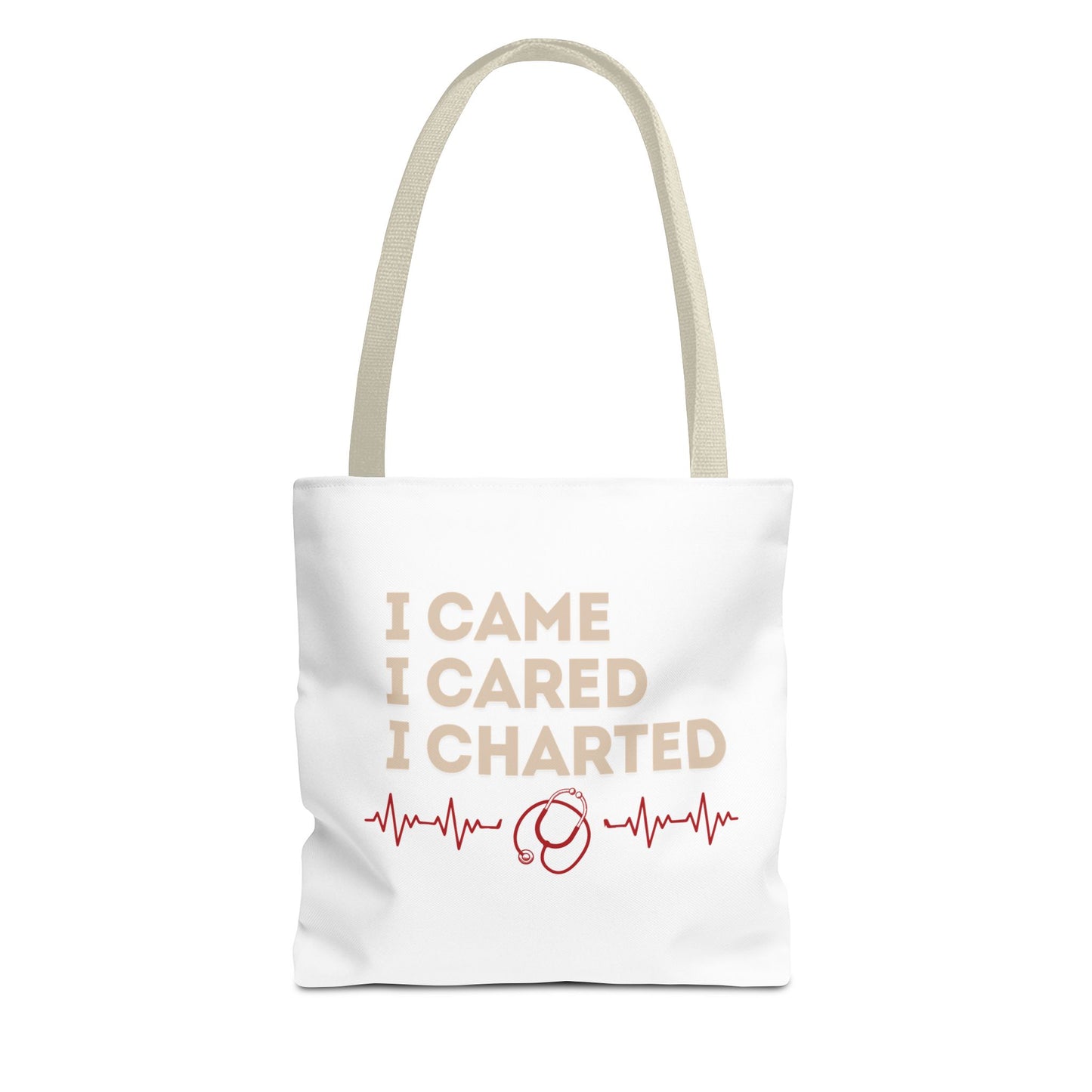 I Came I Cared I Charted Tote Bag