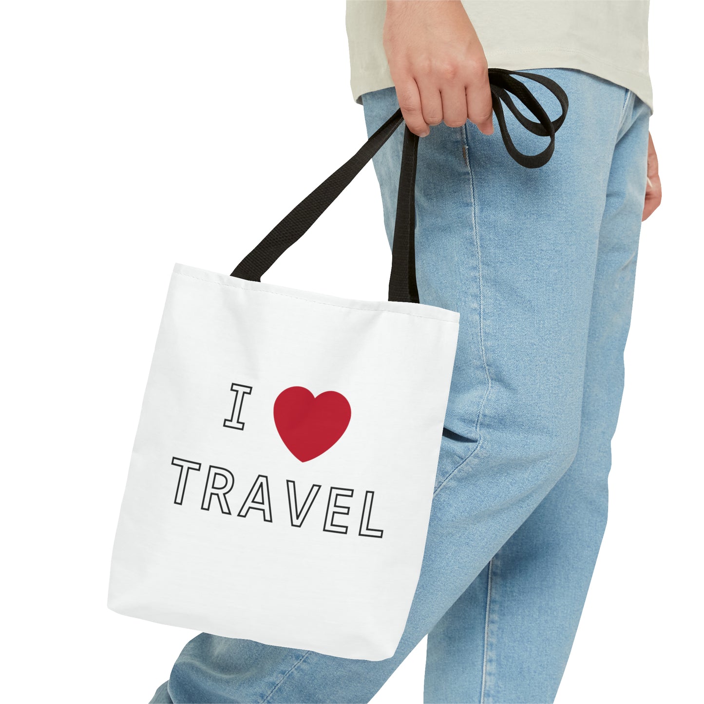 I Love Travel Carry On Tote Bag (AOP)