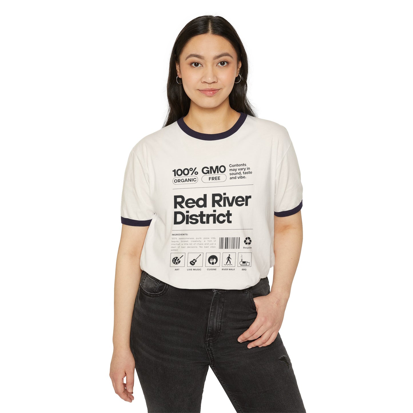 Red River District Unisex Cotton Ringer T-Shirt