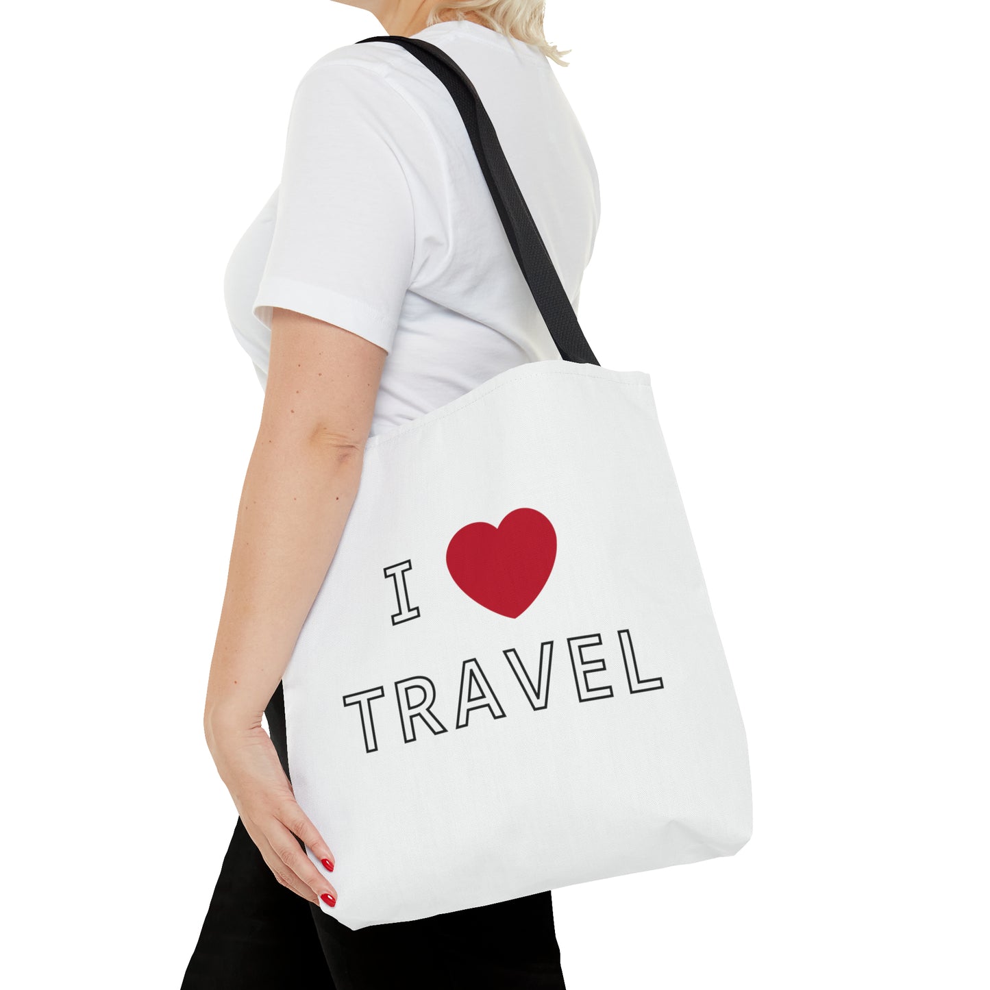 I Love Travel Carry On Tote Bag (AOP)