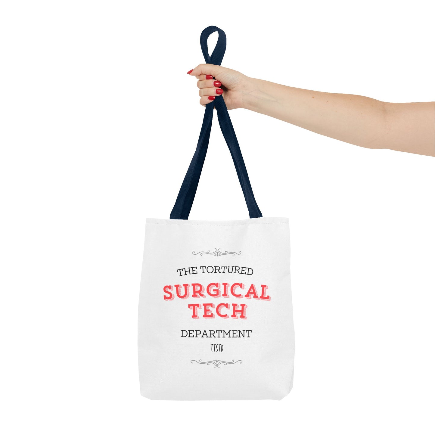 Tortured Surgical Tech Department Tote Bag (AOP)