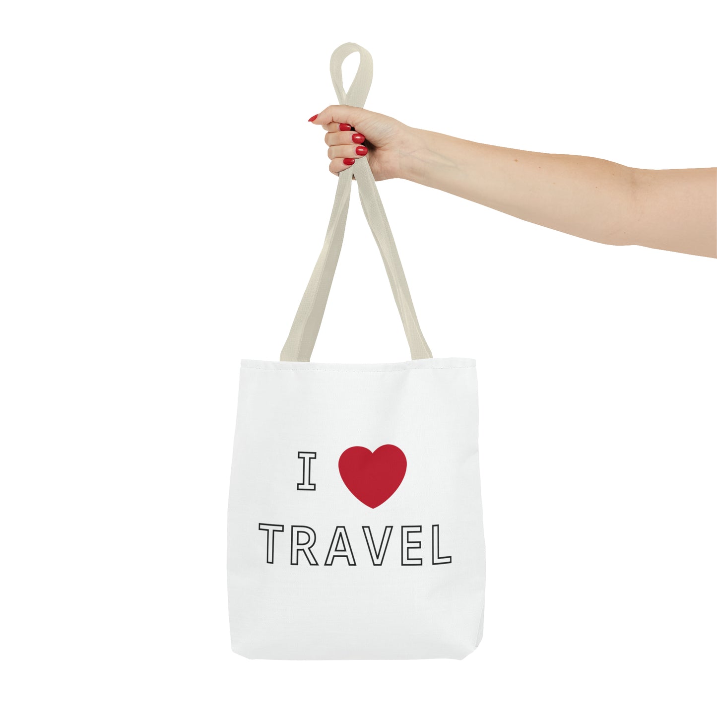 I Love Travel Carry On Tote Bag (AOP)