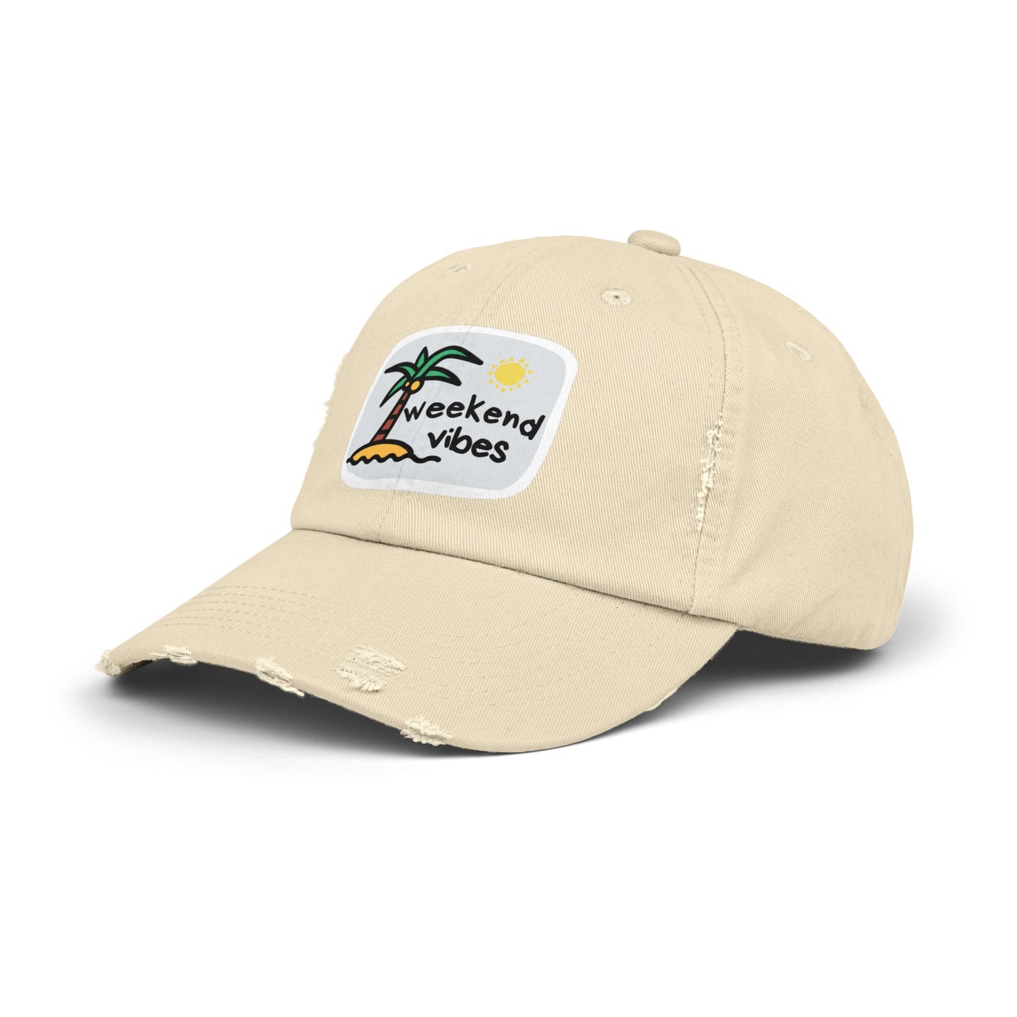 Weekend Beach Vibes Unisex Distressed Cap