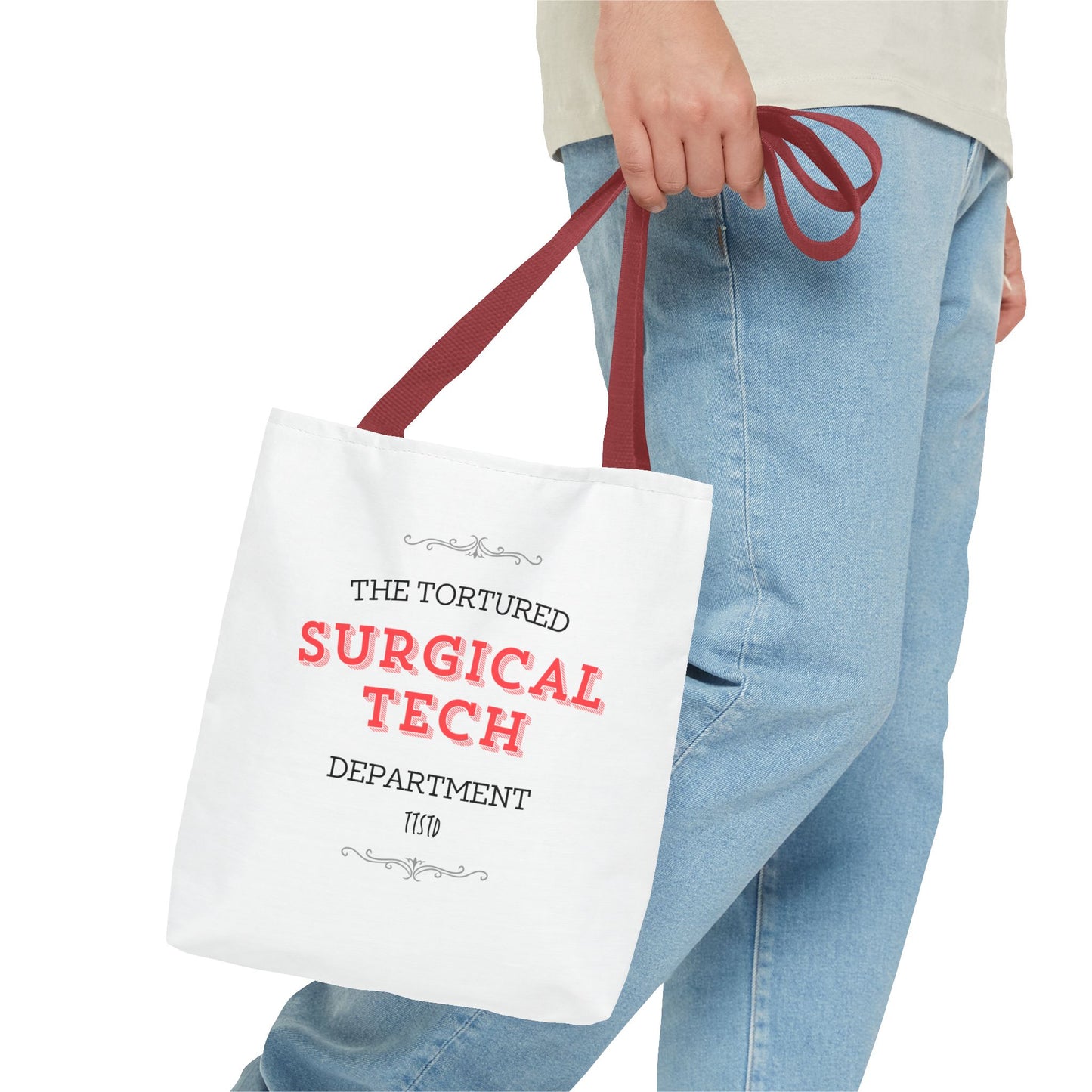 Tortured Surgical Tech Department Tote Bag (AOP)