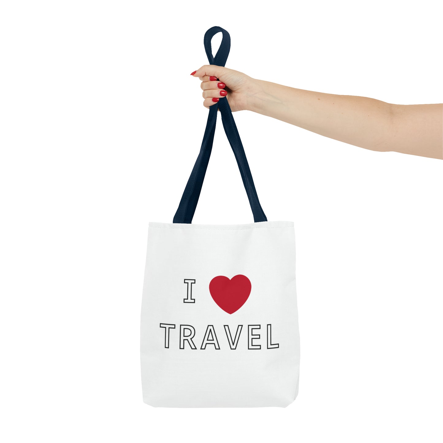 I Love Travel Carry On Tote Bag (AOP)