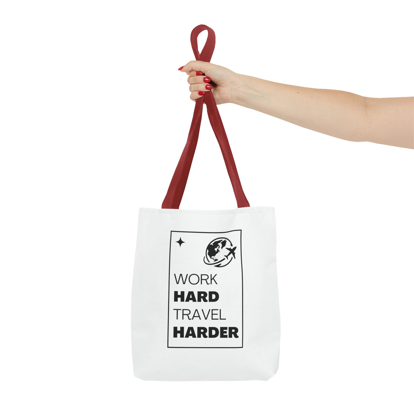 Work Hard Travel Harder Carry On Tote Bag (AOP)