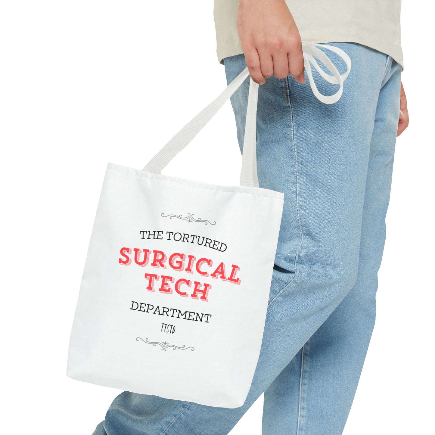 Tortured Surgical Tech Department Tote Bag (AOP)