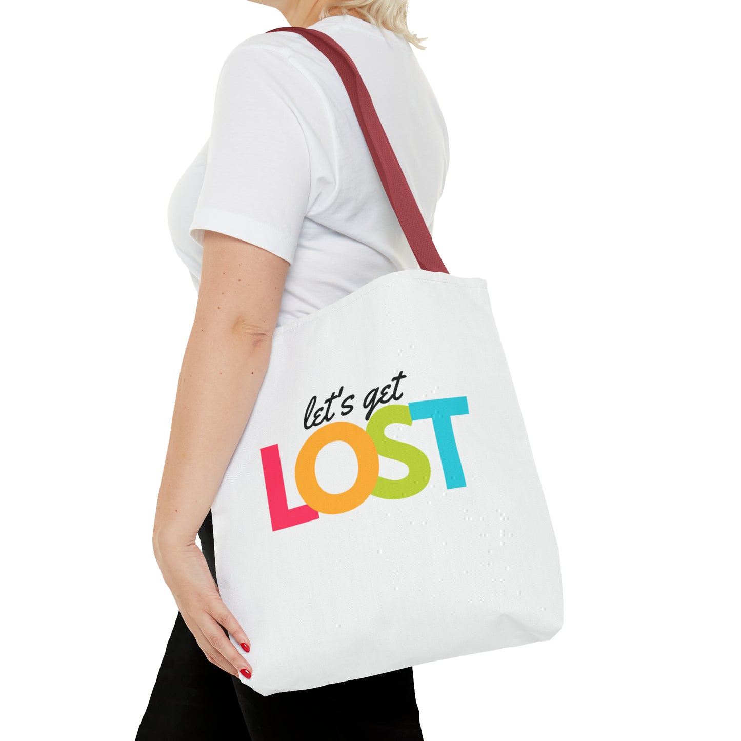 Let's Get Lost Tote Bag (AOP)