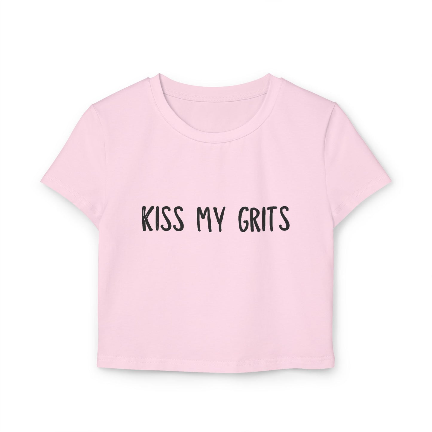 Kiss My Grits Cropped T-Shirt – Retro Southern Sassy Tee