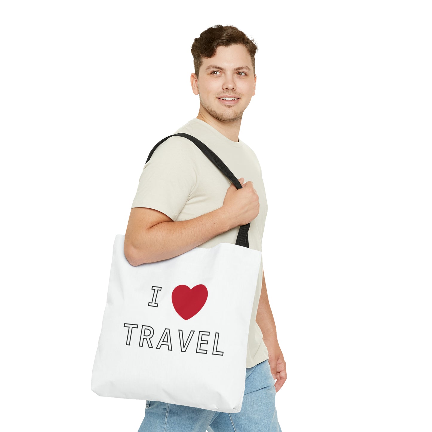 I Love Travel Carry On Tote Bag (AOP)